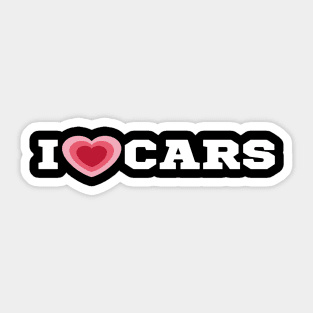 I Love Cars/I Heart Cars Shirt Sticker